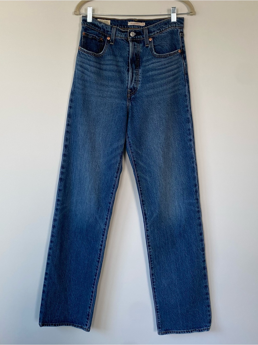 Levi's Premium Jeans Ribcage Straight Button Fly Womens 28 x 34